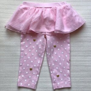 Carter’s Pink Polka Dot Tutu Leggings size 9 months